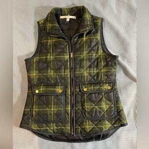 Puffer vest tartan plaid size small